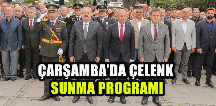 ÇARŞAMBA’DA ÇELENK SUNMA PROGRAMI