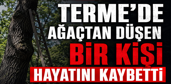 TERME’DE AĞAÇTAN DÜŞEN BİR KİŞİ HAYATINI KAYBETTİ