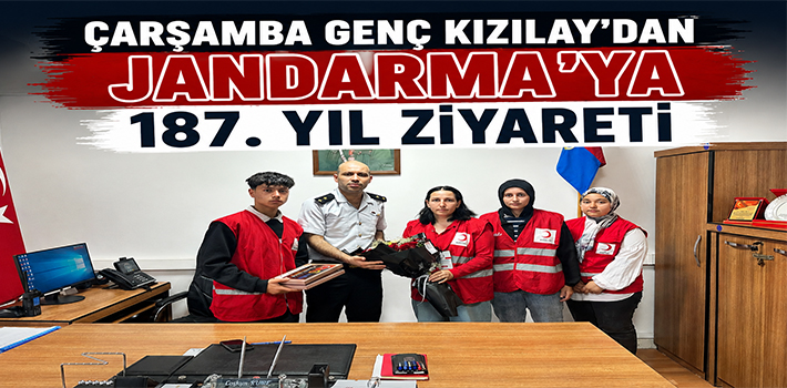 ÇARŞAMBA GENÇ KIZILAY’DAN JANDARMA’YA 187. YIL ZİYARETİ