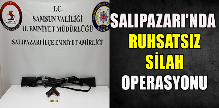 SALIPAZARI'NDA RUHSATSIZ SİLAH OPERASYONU